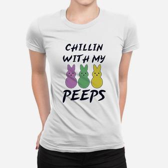 Chillin With My Peps Bunny Funny Easter Women T-shirt | Crazezy AU