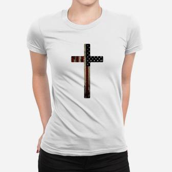 Christian Usa Patriotic Cross Of Jesus Christ Women T-shirt - Thegiftio UK