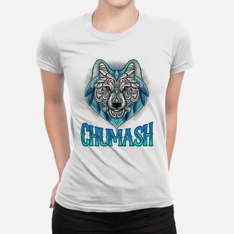 Chumash Wolf Spirit Animal Native American Chumash Heritage Women T-shirt | Crazezy CA