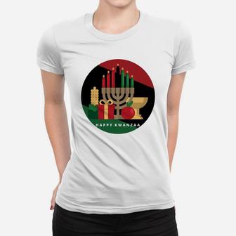 Circle Happy Kwanzaa Shirt Kwanza African Xmas Women T-shirt | Crazezy