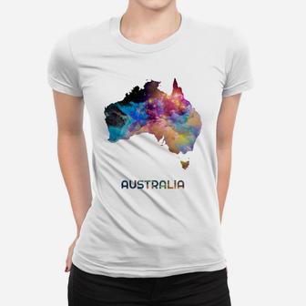Colorful Australia Map January Cool Gifts Funny Gifts Idea Women T-shirt - Seseable