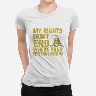 Company Rights Dont End Where Feelings Begin 2Nd Amendment Women T-shirt | Crazezy