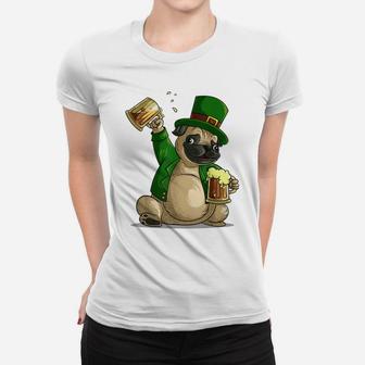 Cool Irish Leprechaun Pug St Patrick's Day Shirt Funny Gift Women T-shirt | Crazezy