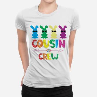 Cousin Crew Cute Bunny Rabbit Matching Easter Day Party Women T-shirt | Crazezy UK