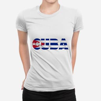 Cuba Decal Vinyl Women T-shirt | Crazezy