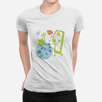 Cute First Birthday Alien In Space Baby Women T-shirt | Crazezy DE