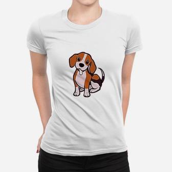 Cute Little Puppy Dog Love With Tongue Out Women T-shirt | Crazezy DE