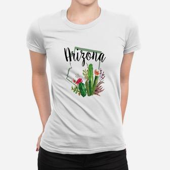 Cute Love State Of Blooming Cactus Flowers Women T-shirt | Crazezy