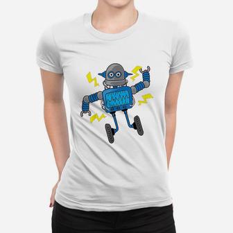 Cute Robot Women T-shirt | Crazezy