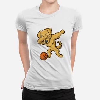Dabbing Golden Retriever Basketball Dab Shirt Women T-shirt - Thegiftio UK