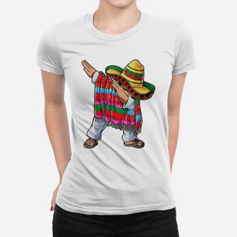 Dabbing Mexican Poncho Cinco De Mayo Men Sombrero Funny Dab Women T-shirt | Crazezy