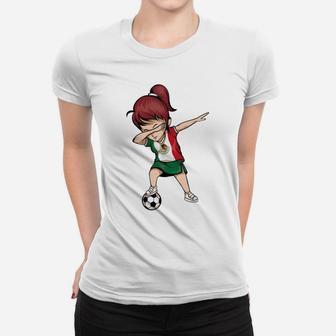 Dabbing Soccer Girl Mexico Jersey - Mexican Football Women T-shirt | Crazezy