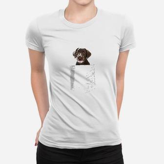Dog In Your Pocket Chocolate Lab Women T-shirt | Crazezy UK