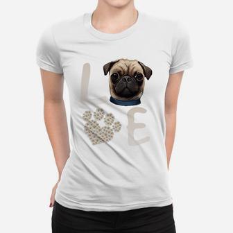 Dogs 365 Love Pug Dog Paw Pet Rescue Women T-shirt | Crazezy DE