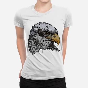Eagle Imprint American Bird Animal Retro Art Motif Bald Sweatshirt Women T-shirt | Crazezy