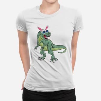 Easter Bunny Dinosaur Boys Girls Kids Retro Vintage Women T-shirt | Crazezy CA