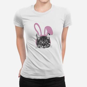 Easter Cat Funny Kitten In Bunny Ears Cute Lover Spring Women T-shirt | Crazezy