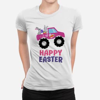 Easter Truck Bunny Eggs For Kids Boys Girls Happy Easter Women T-shirt | Crazezy UK