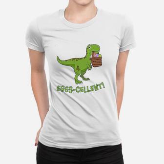Eggscellent Cute Easter Trex Dinosaur Women T-shirt | Crazezy AU