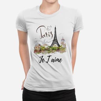 Eiffel Tower Paris Shirt Vintage I Love Paris France Shirt Women T-shirt | Crazezy AU
