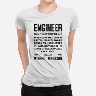 Engineer Definition Funny Noun Engineering Dictionary Term Women T-shirt | Crazezy DE
