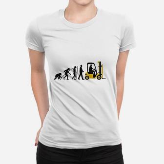 Evolution Of Man Forklift Driver Women T-shirt - Thegiftio UK
