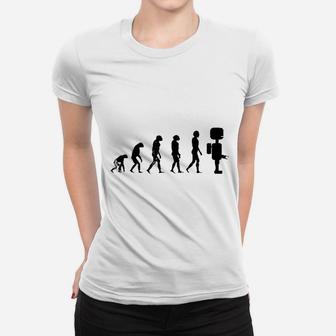 Evolution To Robot Machine Electronics Lover Women T-shirt | Crazezy