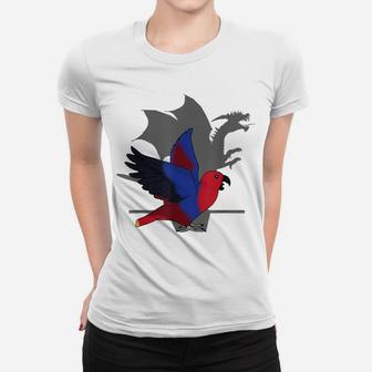 Female Eclectus Dragon Shadow, Funny Screaming Dragon Birb Women T-shirt | Crazezy DE