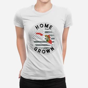 Florida Home Grown State Country American Flag Pride Love Fl Zip Hoodie Women T-shirt | Crazezy