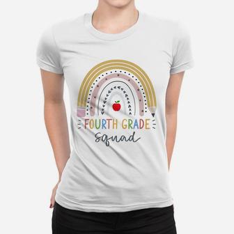 Fourth Grade Squad Funny Boho Rainbow Teacher Student Women T-shirt | Crazezy UK