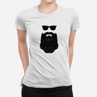 Funny Beard And Sunglasses Hipster Gift Women T-shirt - Thegiftio UK