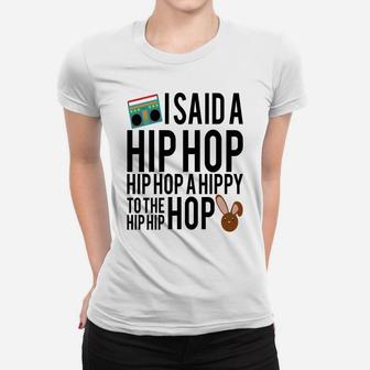 Funny Easter Hip Hop Rap Music Bunny Kids Black Brown Women T-shirt - Thegiftio UK