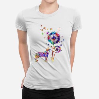 Funny Heeler Dandelion Flower Dog Lover Watercolor Men Women T-shirt | Crazezy AU