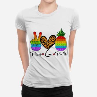 Funny Peace Love Pop It Pineapple Fidget Toy Boys Girls Kids Women T-shirt | Crazezy UK