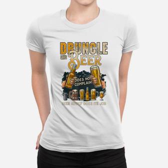 Funny Uncle T Shirt For Men - Druncle Says Beer Does It Job Women T-shirt | Crazezy