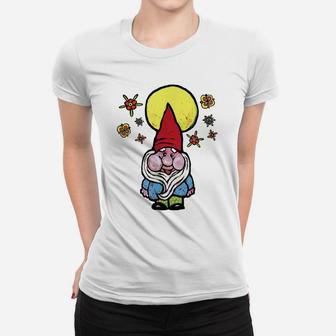 Garden Gnome Magical Happy Faerie Design Women T-shirt | Crazezy