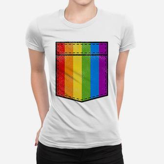 Gay Pride Rainbow Pocket T Shirt Lgbt Pride Gift Women T-shirt | Crazezy CA