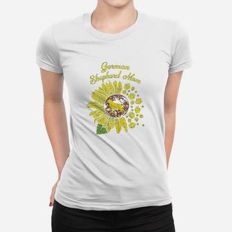 German Shepherd Mom Sunflower Women T-shirt | Crazezy DE
