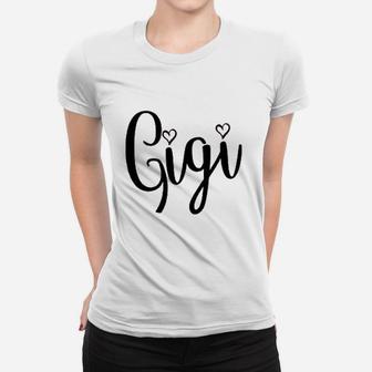 Gigi Grandma Hearts Women T-shirt | Crazezy