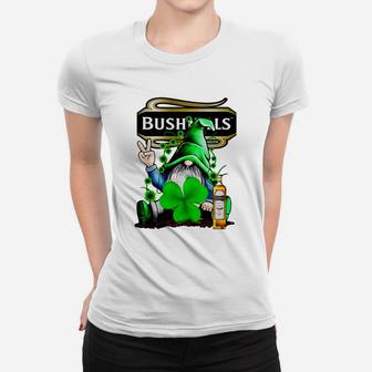 Gnome And Bushmills Irish Whiskey Shamrock St Patrick’s Day Shirt Women T-shirt - Thegiftio UK