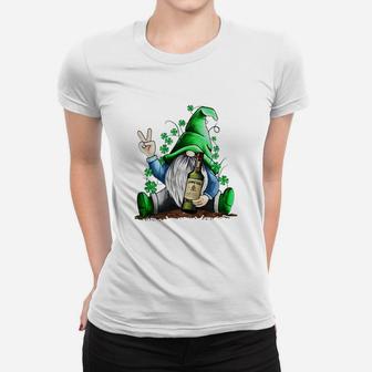 Gnome And Jameson Shamrock St Patrick’s Day Shirt Women T-shirt - Thegiftio UK