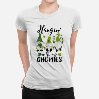 Gnome T Shirt Hangin With My Gnomies Womens St Patricks Day Women T-shirt | Crazezy