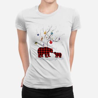 Grammy Bear Christmas Pajama Red Plaid Tree Gift Xmas Sweatshirt Women T-shirt | Crazezy DE