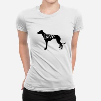 Greyhound Love Dog Paw Women T-shirt | Crazezy