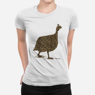 Guinea Fowl Leopard Print Pearl Hen Animal Lover Women Gift Raglan Baseball Tee Women T-shirt | Crazezy