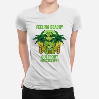 Gulfport Mississippi Cool Turtle Funny Saying Vacation Women T-shirt | Crazezy