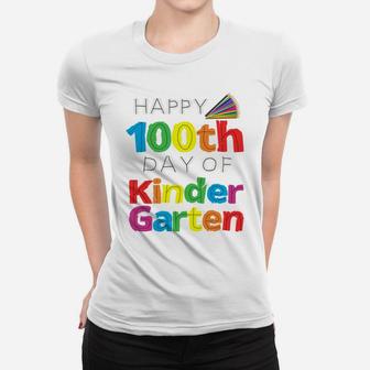 Happy 100Th Day Of Kindergarten Student Retro Shirt 5 Colors Women T-shirt | Crazezy UK