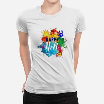 Happy Holi Colors India Spring Women T-shirt | Crazezy