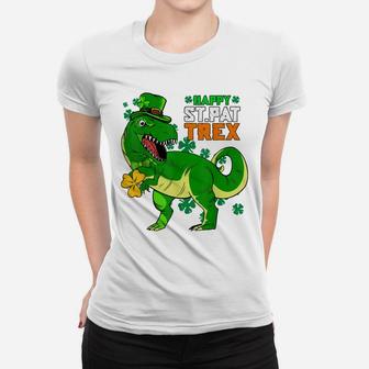 Happy St Pat-Trex Day Saint Patrick Dinosaur Boys Girls Kids Women T-shirt | Crazezy