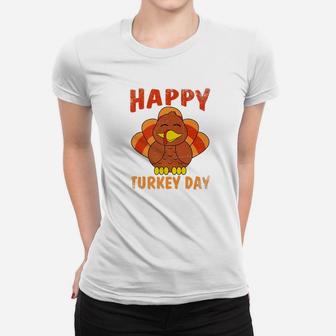 Happy Turkey Day Thanksgiving Funny Distressed Women T-shirt - Thegiftio UK